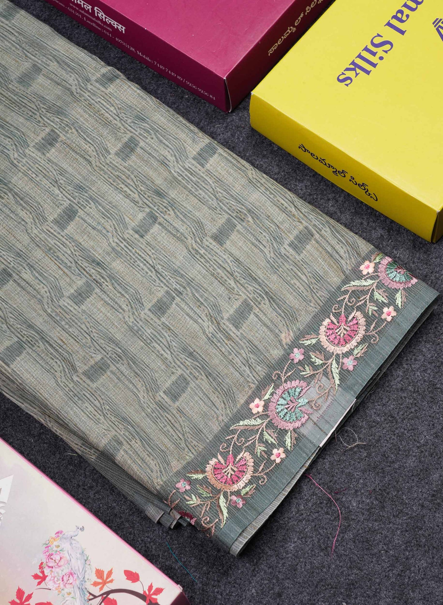 Beautiful Light Elaichi Green Kota Cotton Fancy Saree With Small Embrodiery Border