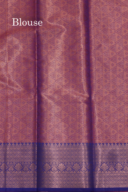 Pink Colour Fancy Saree With Contrast Violet Border