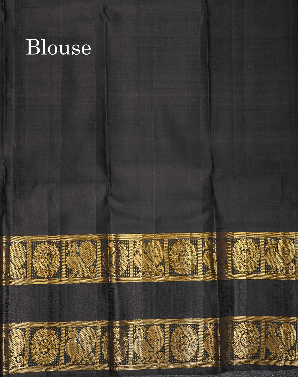 Pure Kanjivaram Silk Saree - Burberry Checks With Contrast Black Traditional Rettapet Border
