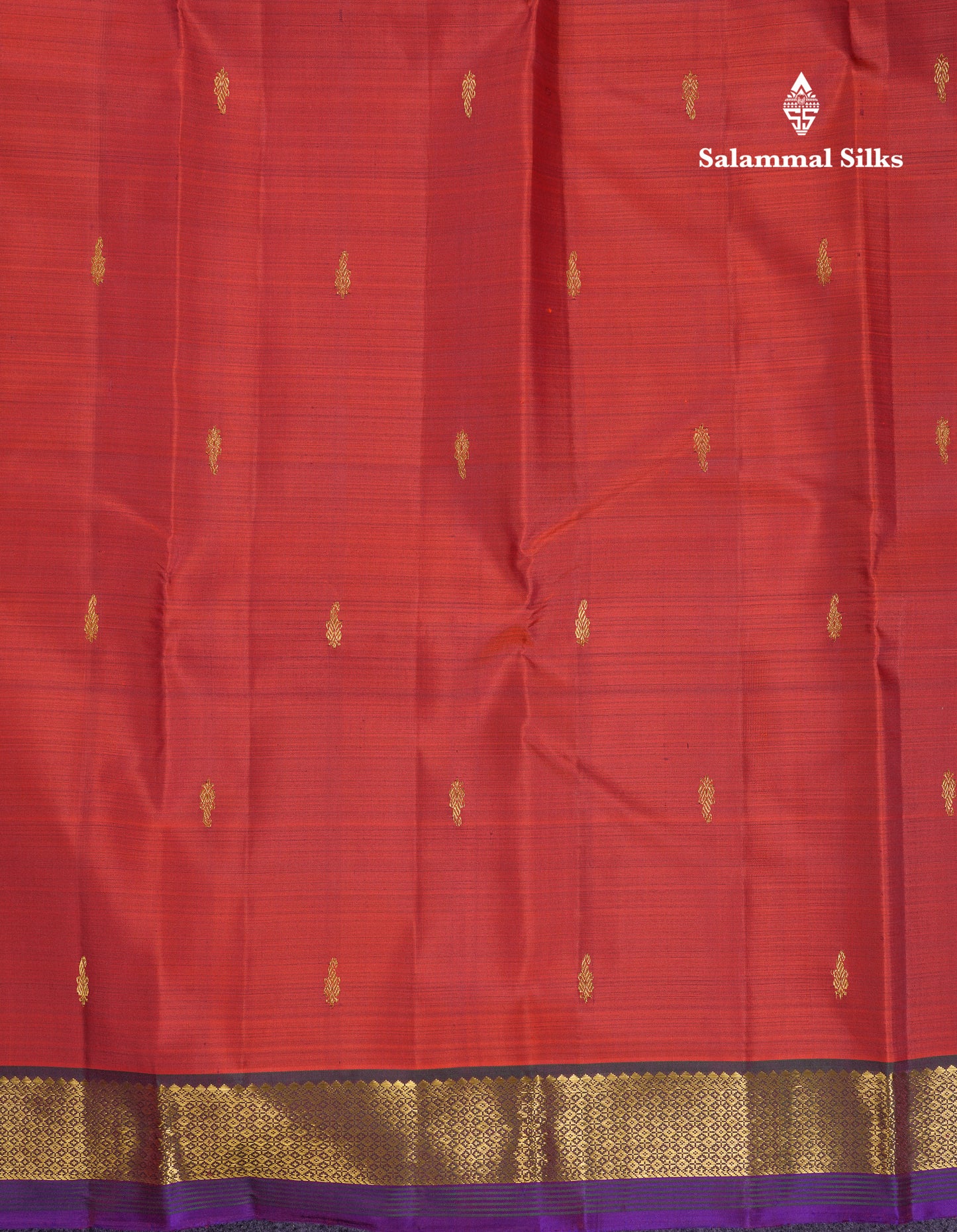 Beautiful Rust Orange Pure Kanjivaram Silk Saree With Contrast Bottle Green Traditional Samll Border