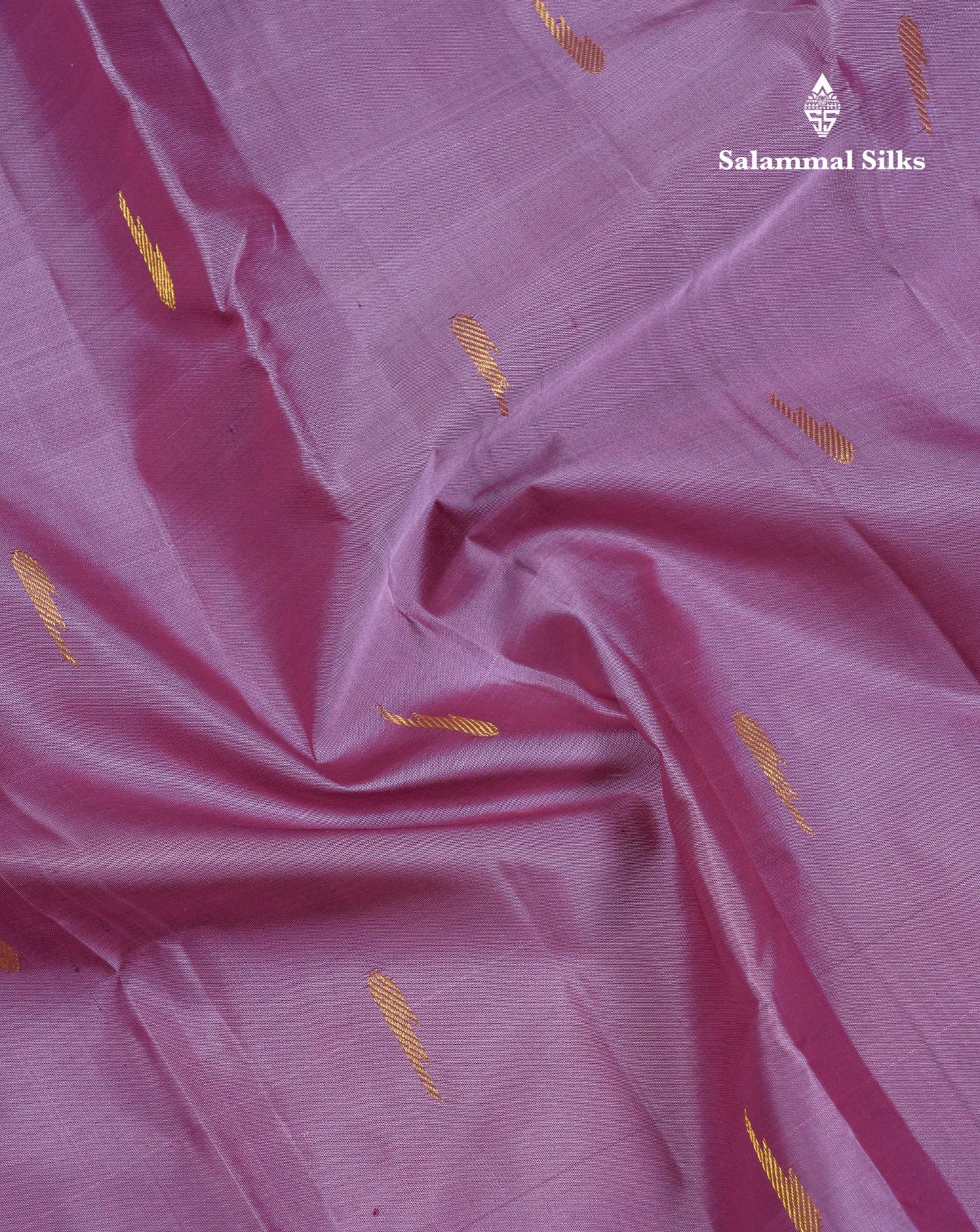 Beautiful Light Violet Pure Kanjivaram Silk Saree With Contrast Violet Traditional Small Border