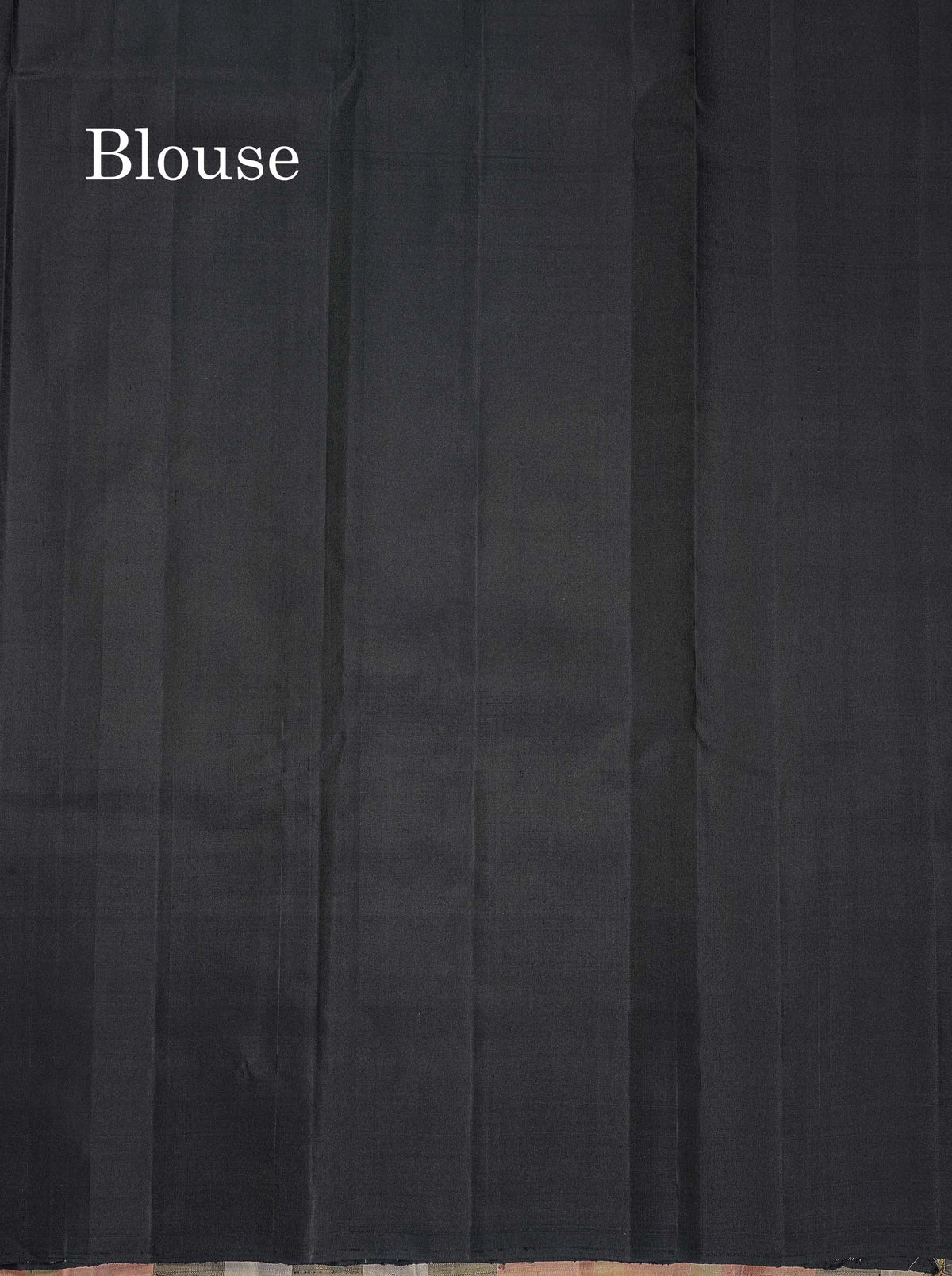 Pure Kanjivaram Silk Saree - Burberry Checks With Contrast Black Blouse