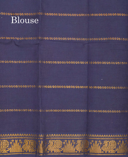 Beautiful Purple Plain Sungudi Cotton Saree With Contrast Navy Blue Traditional Rettapet Border