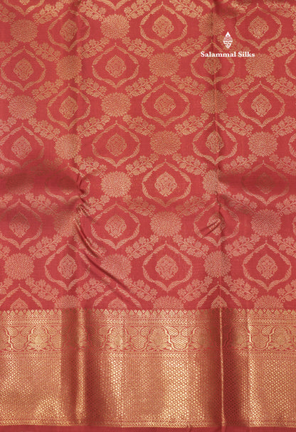 Onion Pink Colour Pure Kanjivaram Silk Saree