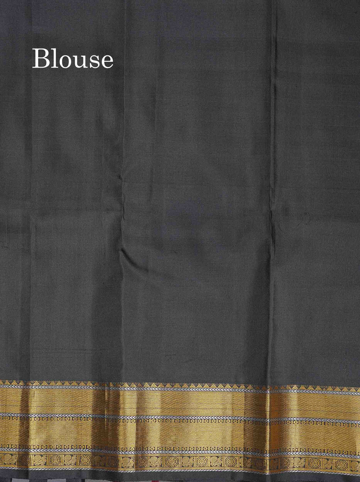 Pure Kanjivaram Silk Saree - Burberry Checks With Silver & Gold Zari Traditional Border