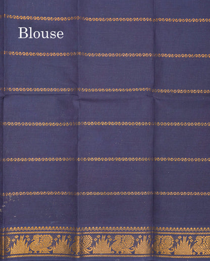 Beautiful Purple Plain Sungudi Cotton Saree With Contrast Navy Blue Traditional Rettapet Border
