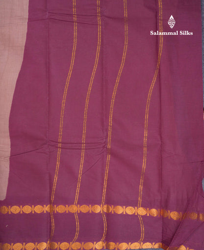 Beautiful Purple Plain Sungudi Cotton Saree With Contrast Navy Blue Traditional Rettapet Border