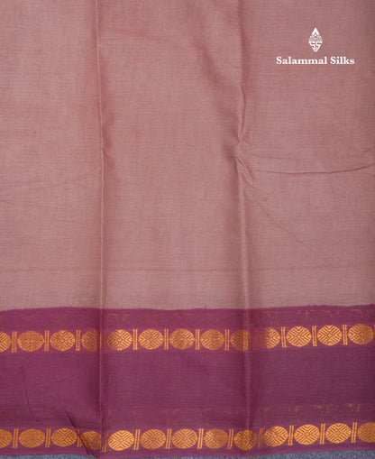 Beautiful Purple Plain Sungudi Cotton Saree With Contrast Navy Blue Traditional Rettapet Border