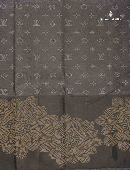 Pure Kanjivaram Silk Saree - Black Colour Body With Long Fancy Border