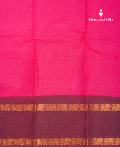 Beautiful Purple Plain Sungudi Cotton Saree With Contrast Navy Blue Traditional Rettapet Border