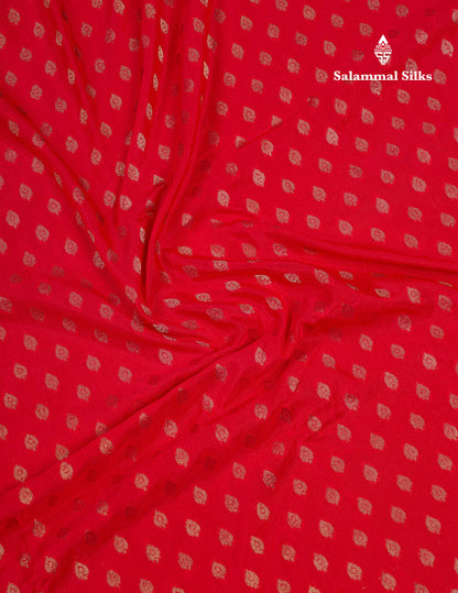 Beautiful Chilly Red Semi Georgette Saree With Fancy Border