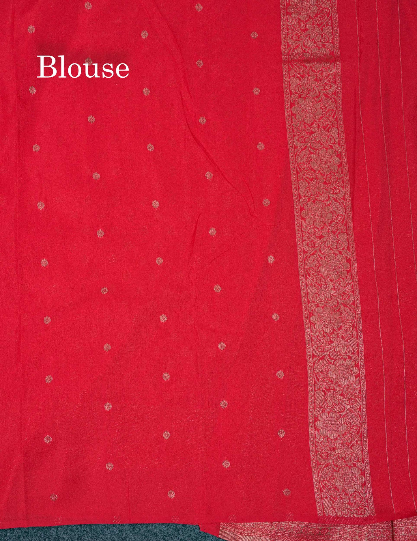 Beautiful Chilly Red Semi Georgette Saree With Fancy Border