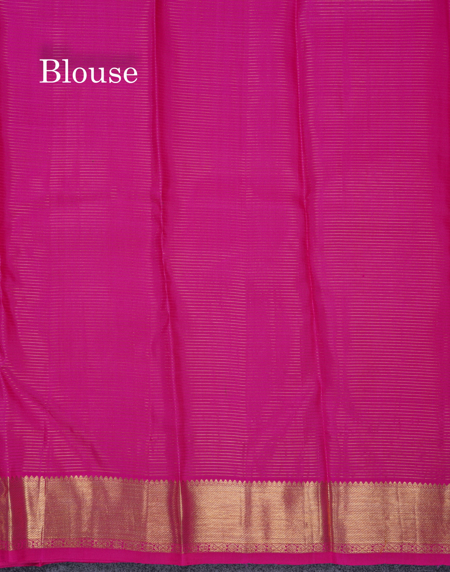 Magenta Pink Vaira Oosi With Butta Pure Kanjivaram Silk Saree With Traditional Border