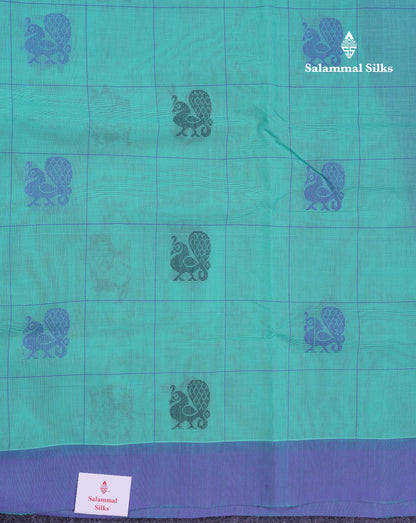 Beautiful Sandal Checks With Thread Work Butta Handloom Pure Cotton Saree With Contrast Pink Blouse