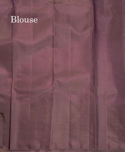 Pure Kanjivaram Silk Saree - Dusty Mauve Colour Body With Long Fancy Border