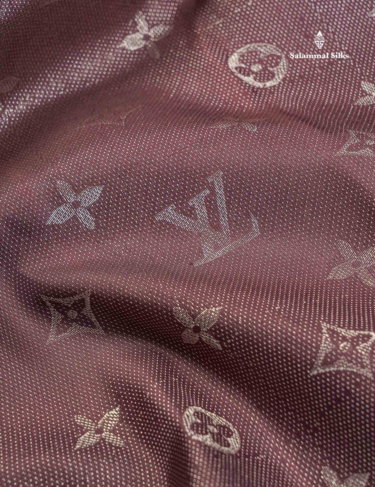 Pure Kanjivaram Silk Saree - Dusty Mauve Colour Body With Long Fancy Border