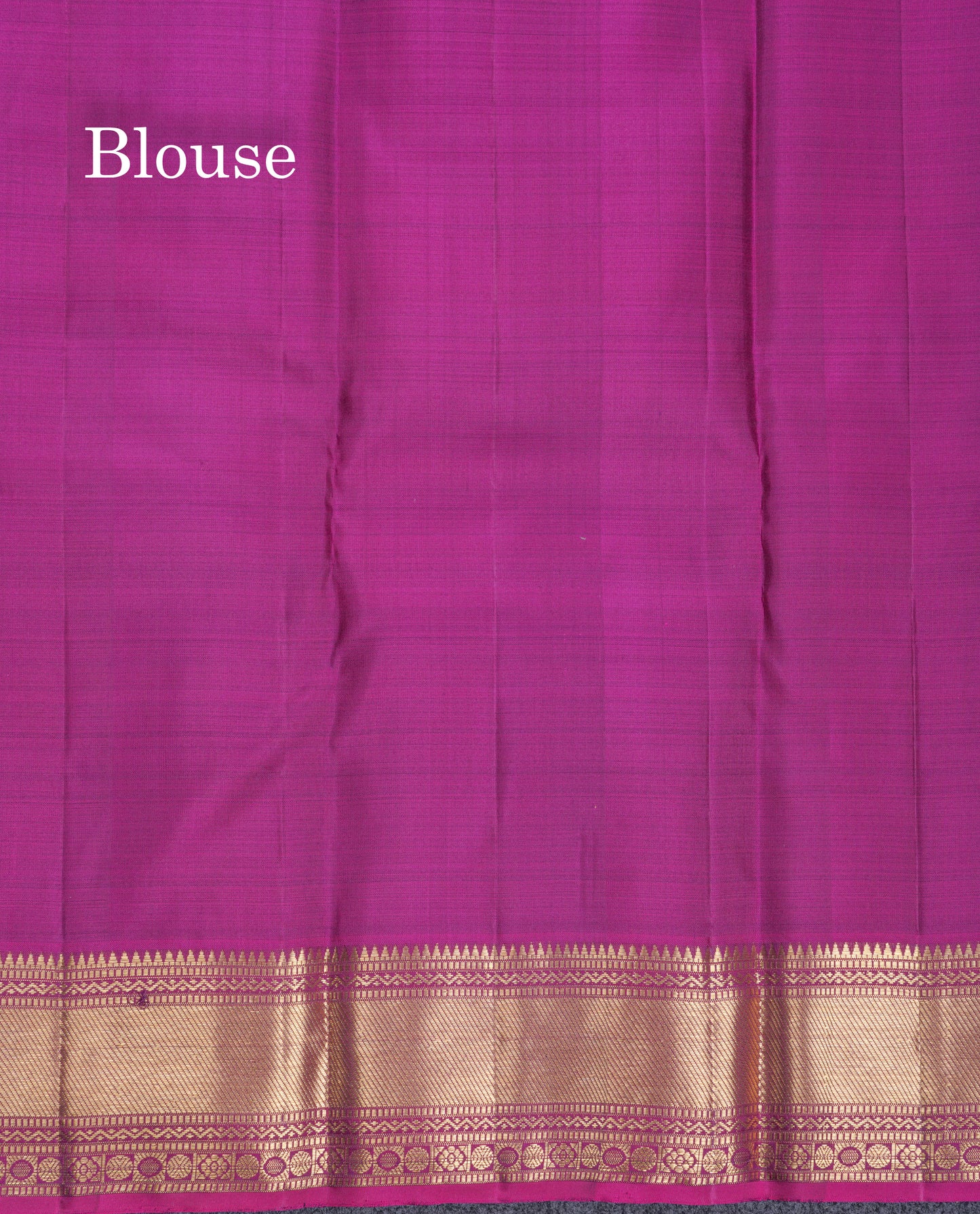 Beautiful Bottle Green Pure Kanjivaram Silk Saree With Contrast Magenta Traditional Border
