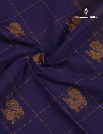 Beautiful Sandal Checks With Thread Work Butta Handloom Pure Cotton Saree With Contrast Pink Blouse