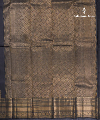 Beautiful Black Pure Kanjivaram Silk Saree With Traditional & Turning Border