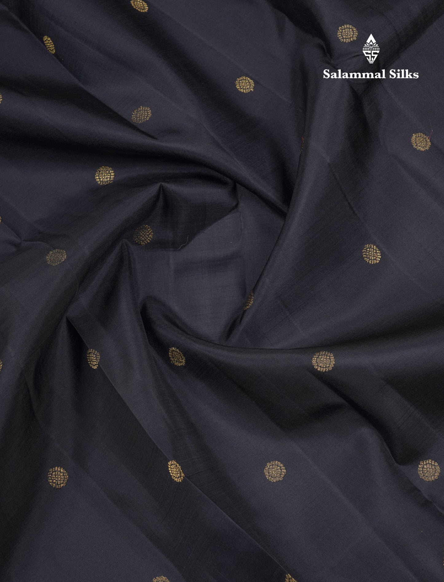 Beautiful Black Pure Kanjivaram Silk Saree With Traditional & Turning Border
