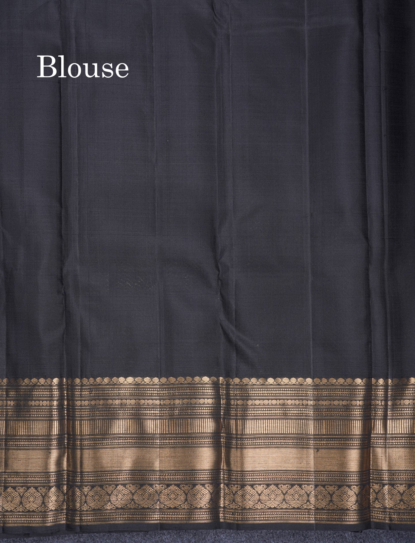 Beautiful Black Pure Kanjivaram Silk Saree With Traditional & Turning Border