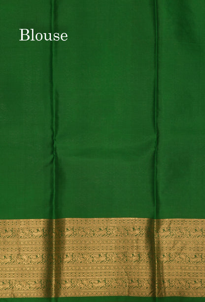 Mustard Yellow Colour Pure Kanjivaram Silk Saree With Traditional Gold Zari Border