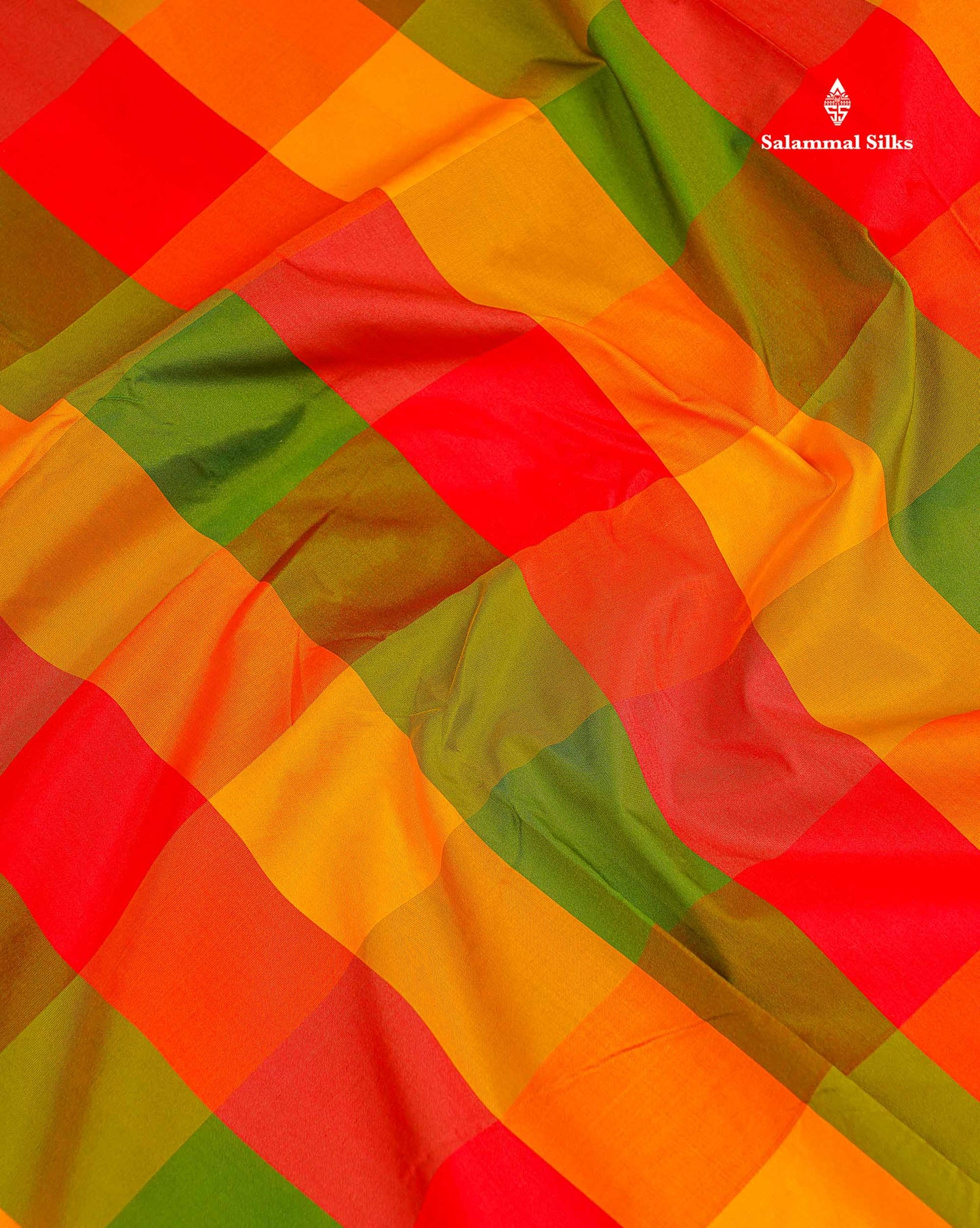 Semi Silk Saree - Paalum Pazham Checks Multicolour Colour Body With Contrast Maroon Border | 9 Yards