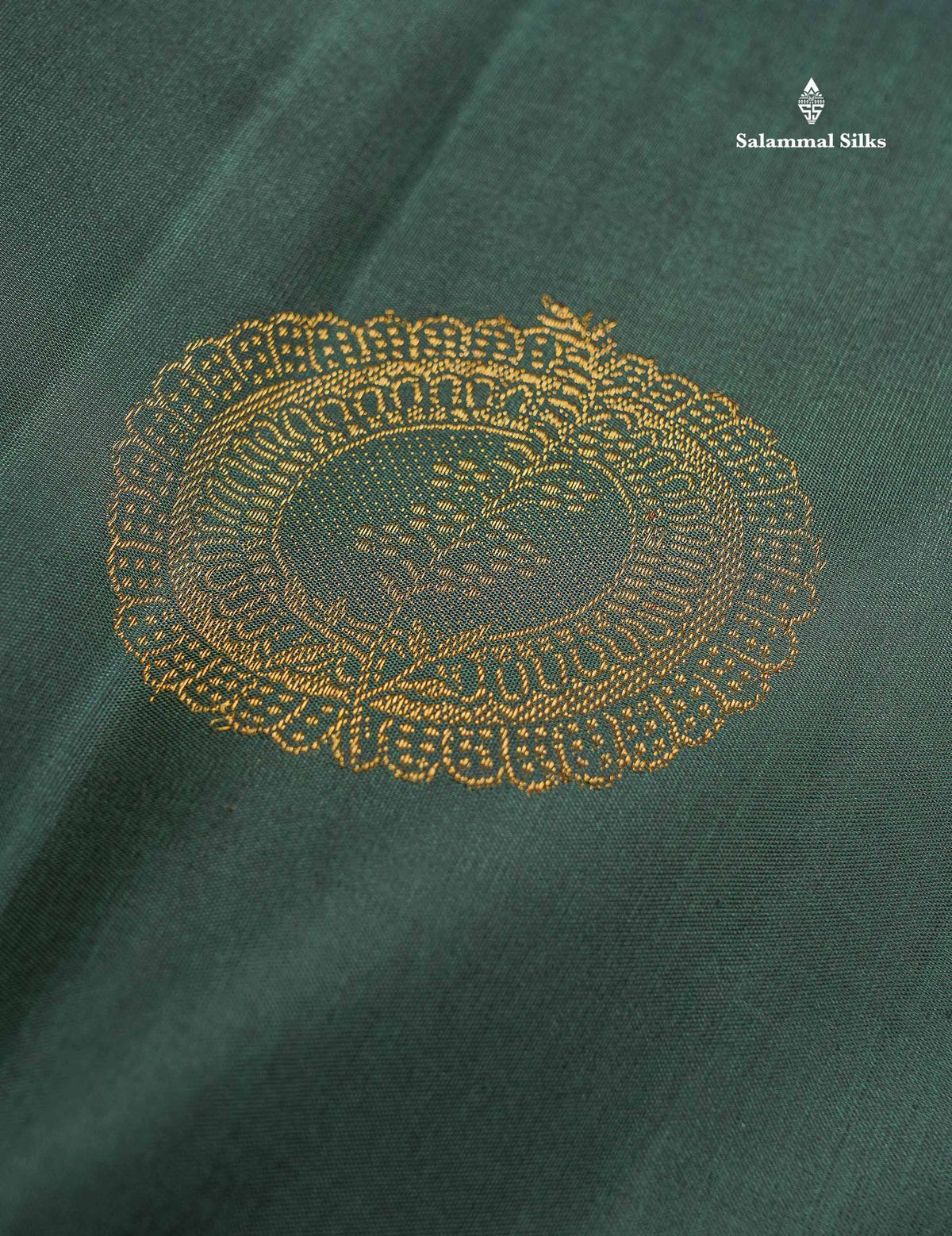 Pure Kanjivaram Silk Saree - Bottle Green Colour Body With Traditional Dancer Border