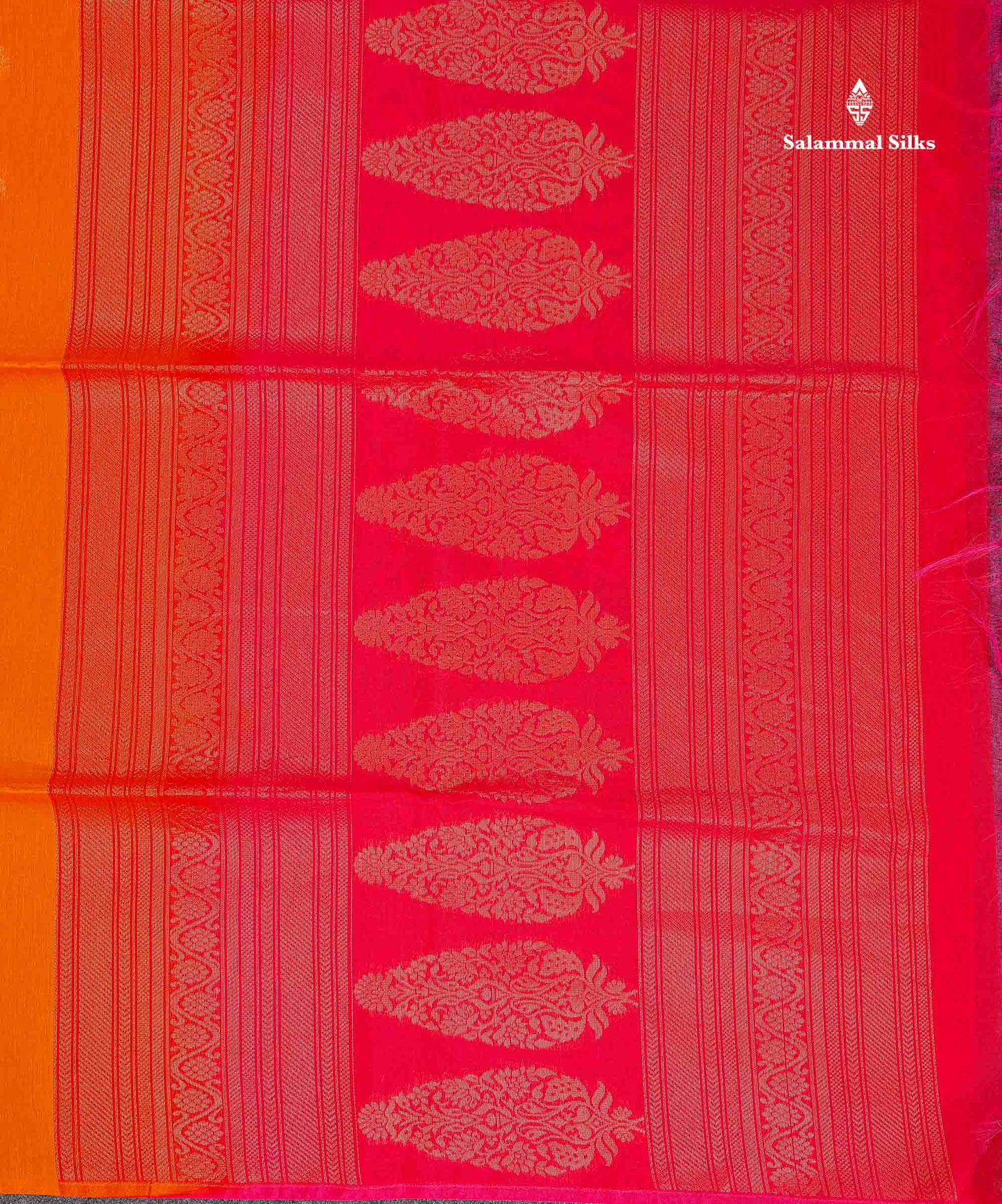 SICO Cotton Saree - Mango Yellow Colour Body Small Zari Butta With Contrast Redish Pink Blouse