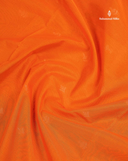 SICO Cotton Saree - Mango Yellow Colour Body Small Zari Butta With Contrast Redish Pink Blouse
