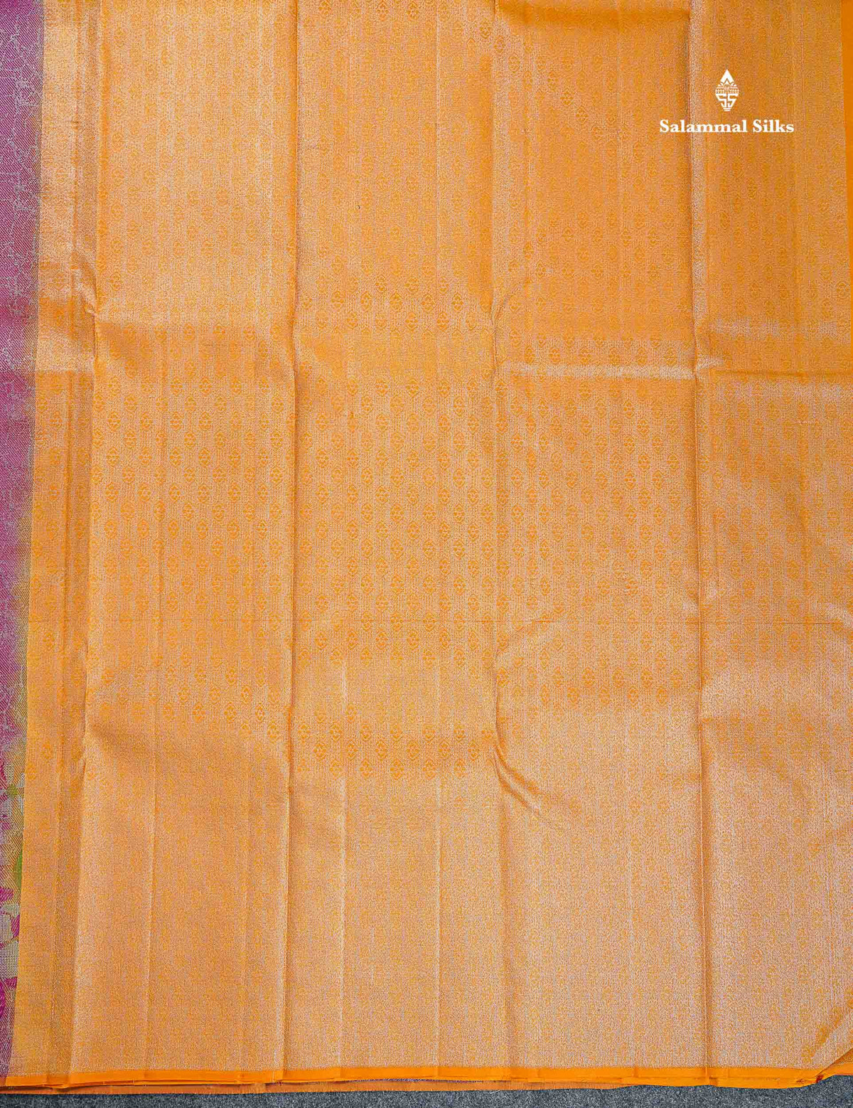 Fancy Pure Kanjivaram Silk Saree - Magenta Colour Body With Contrast Mustard Yellow Blouse