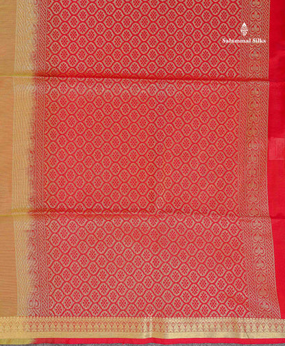 SICO Cotton Saree - Manthulir Yellow Colour Body Plain With Contrast Maroon Blouse