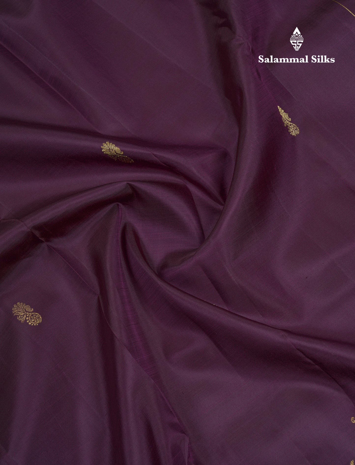 Beautiful Dark Magenta Pure Kanjivaram Silk Saree With Traditional & Turning Border