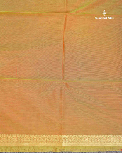 SICO Cotton Saree - Manthulir Yellow Colour Body Plain With Contrast Maroon Blouse