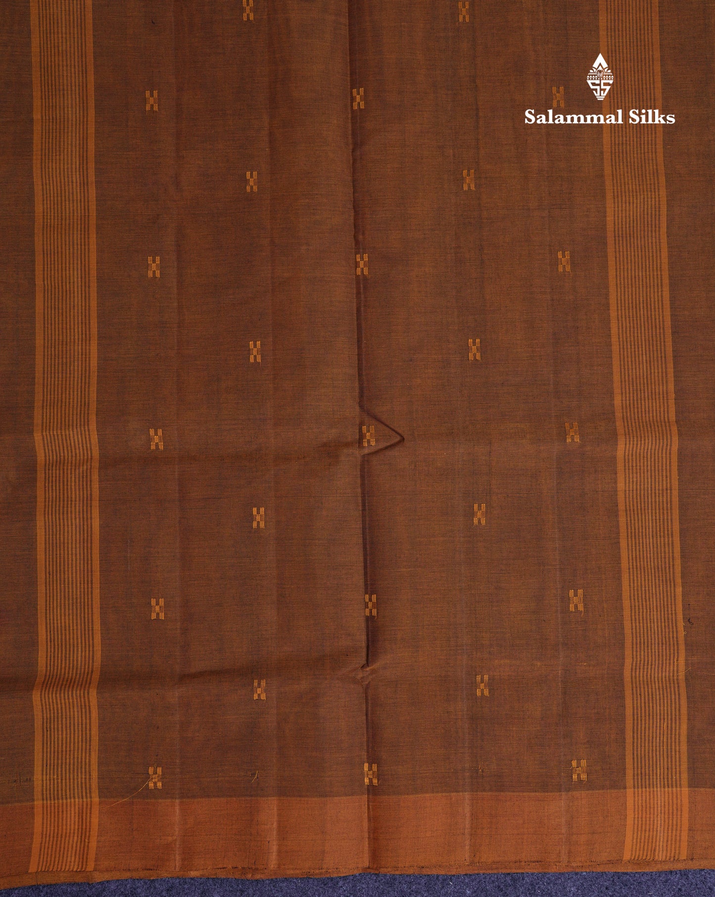 Beautiful Dark Maroon Thread Work Butta Handloom Pure Cotton Saree With Contrast Mustard Yellow Blouse