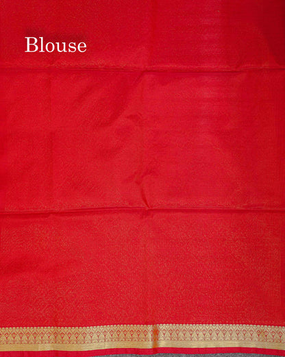 SICO Cotton Saree - Manthulir Yellow Colour Body Plain With Contrast Maroon Blouse