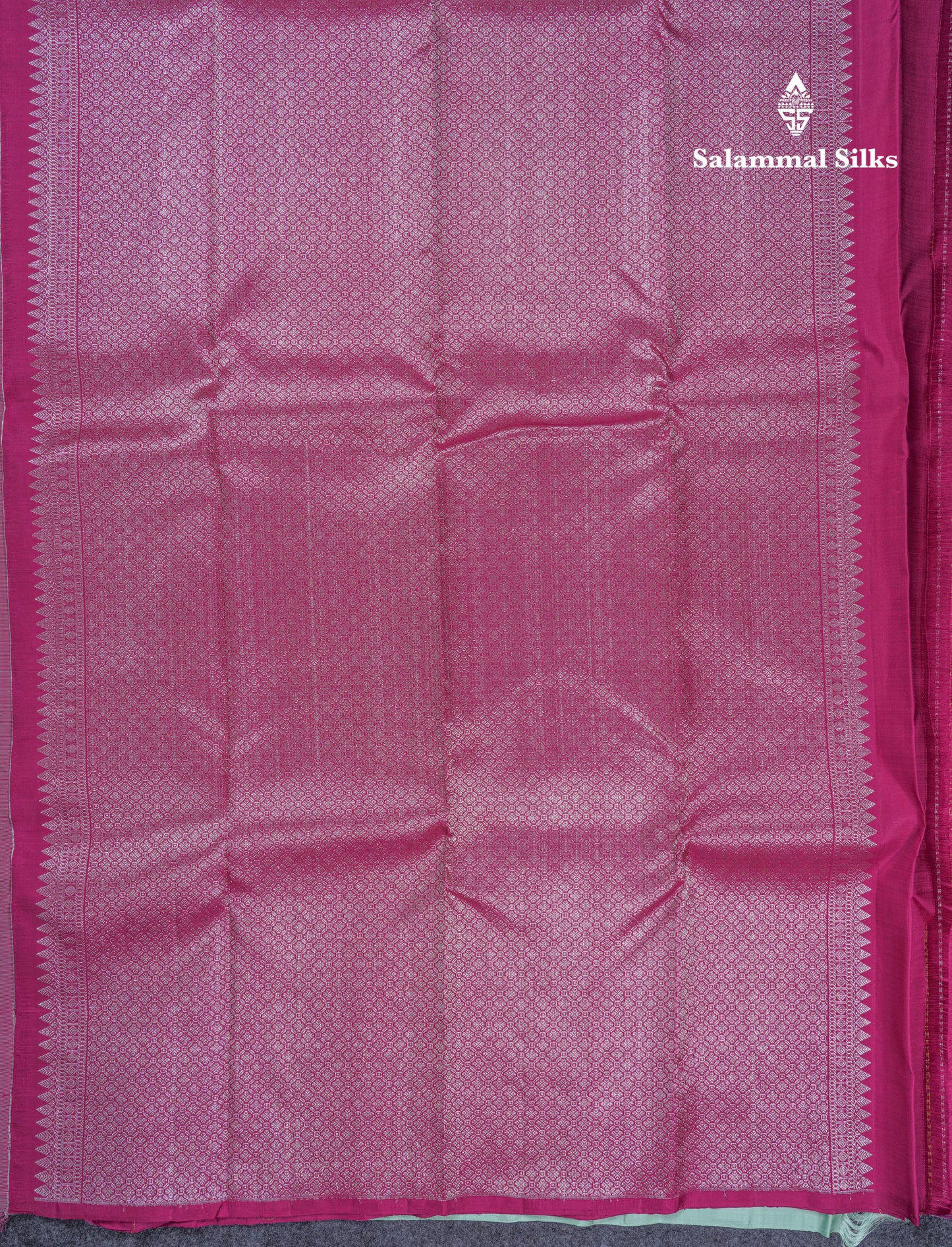Beautiful Rexona Green Fancy Pure Kanjivaram Silk Saree With Contrast Pink Blouse