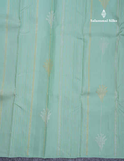 Beautiful Rexona Green Fancy Pure Kanjivaram Silk Saree With Contrast Pink Blouse
