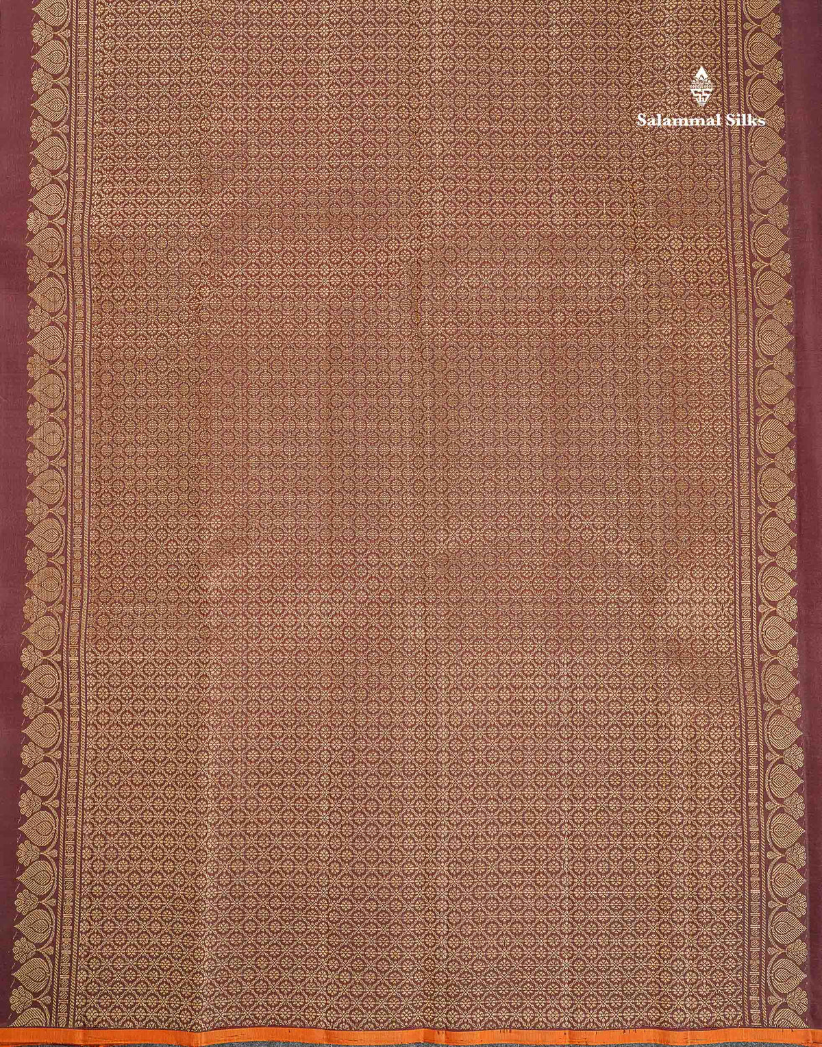 Pure Kanjivaram Silk Saree - Dark Maroon Colour Body Checks With Traditional Butta & Blouse
