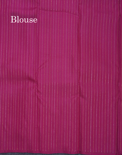 Beautiful Rexona Green Fancy Pure Kanjivaram Silk Saree With Contrast Pink Blouse