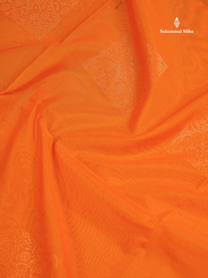SICO Cotton Saree - Mango Yellow Colour Body Zari Butta With Contrast Bottle Green Blouse