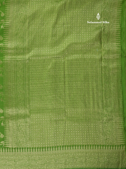 Bottle Green Semi Georgette Saree With Fancy Self Border