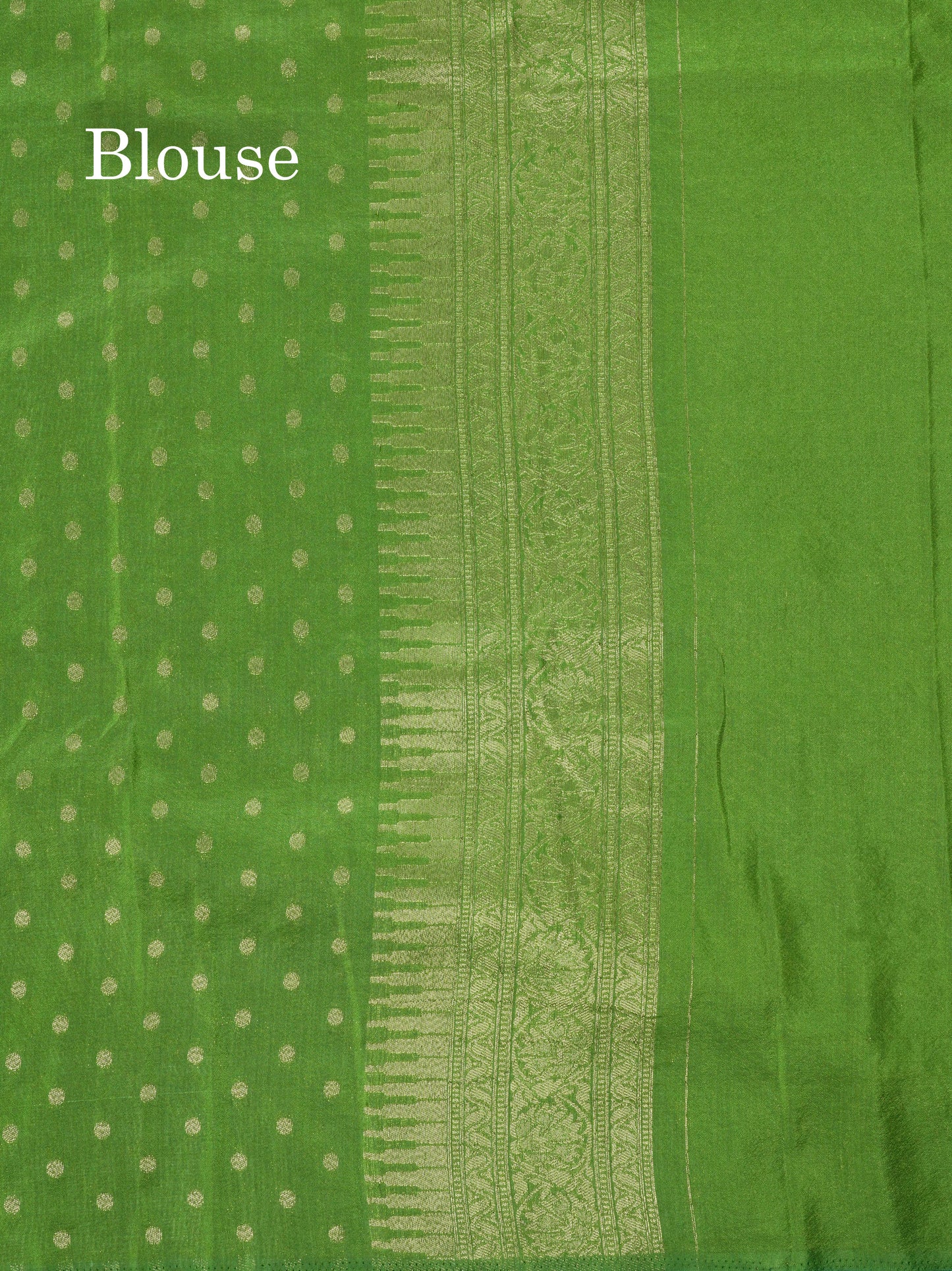 Bottle Green Semi Georgette Saree With Fancy Self Border