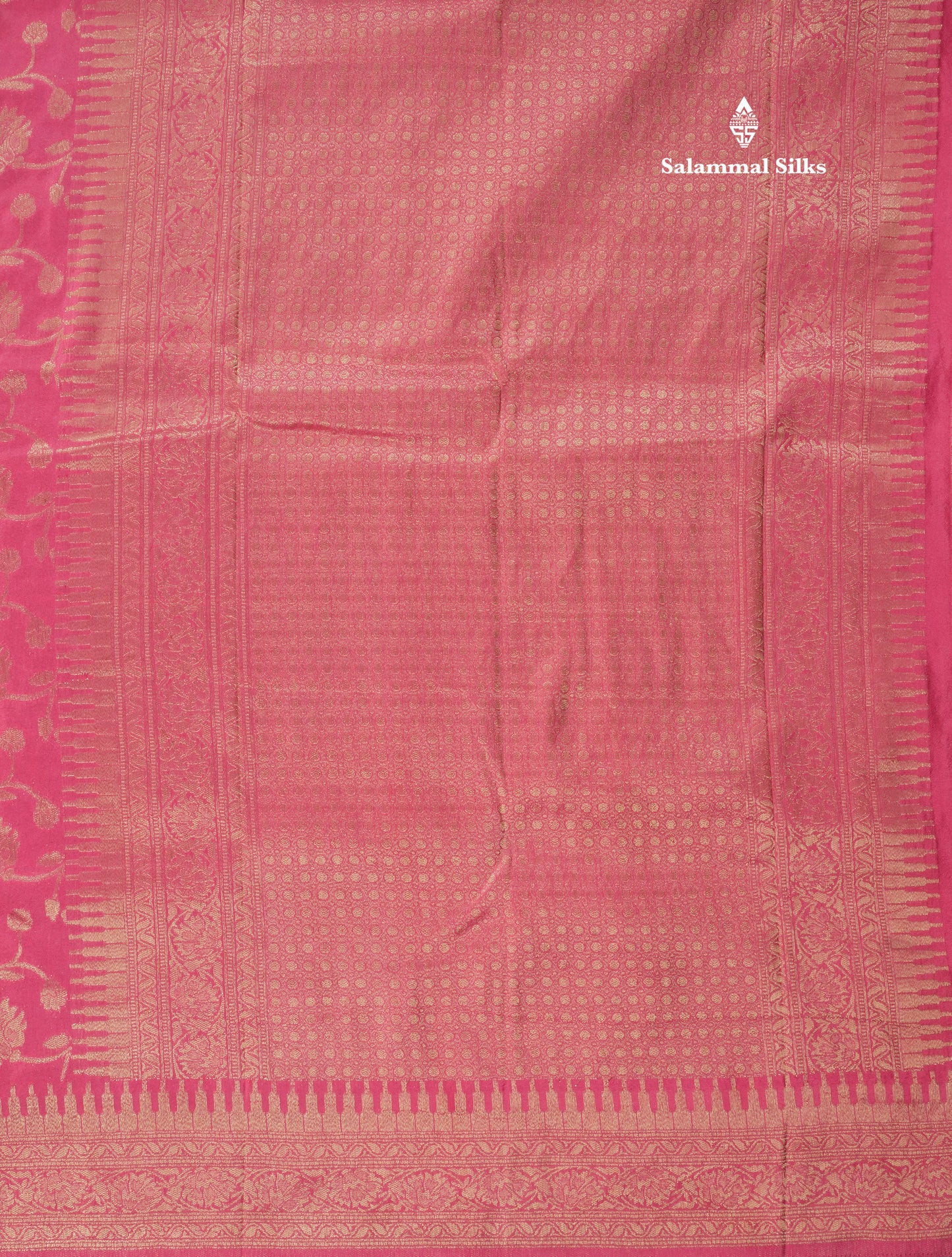 Bottle Green Semi Georgette Saree With Fancy Self Border