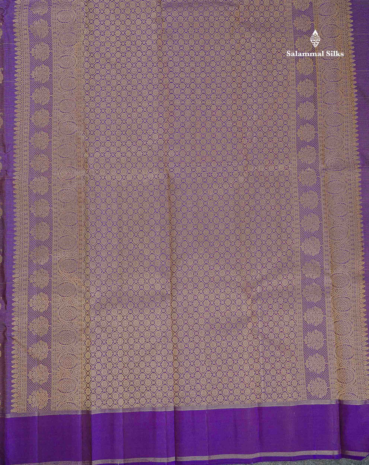Pure Kanjivaram Silk Saree - Vadamalli Colour Body Vaira Oosi Lines With Butta & Plain Border