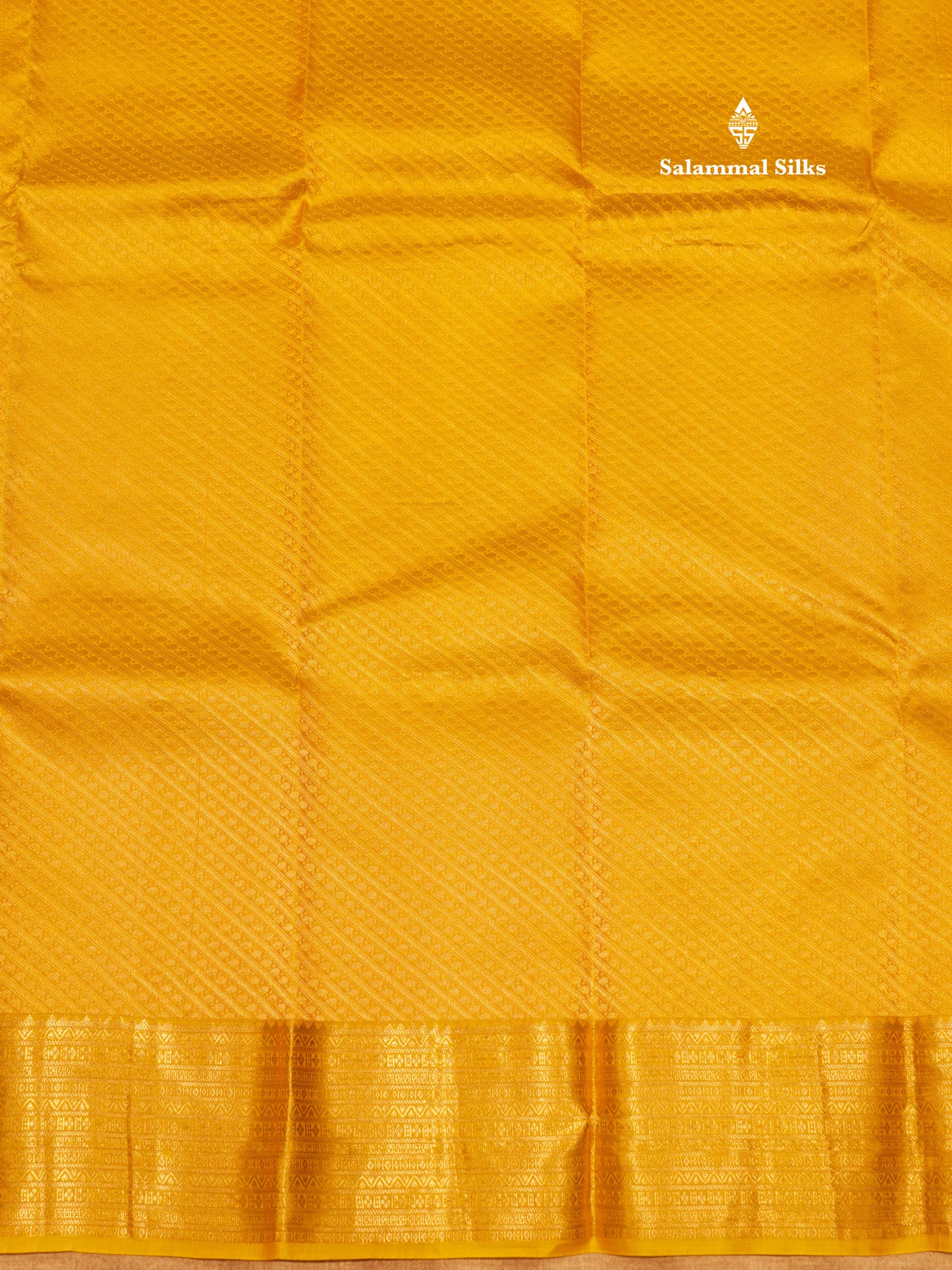 Mustard Yellow Colour Plain Pure Kanjivaram Silk Saree With Gold Zari Border
