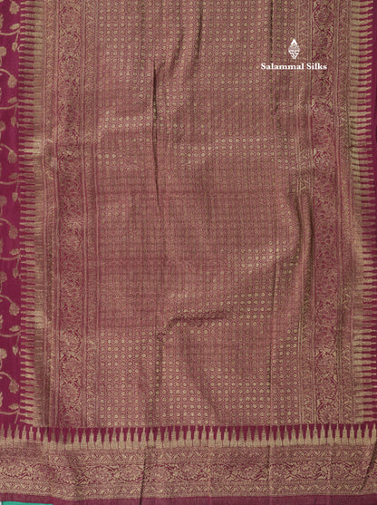 Bottle Green Semi Georgette Saree With Fancy Self Border