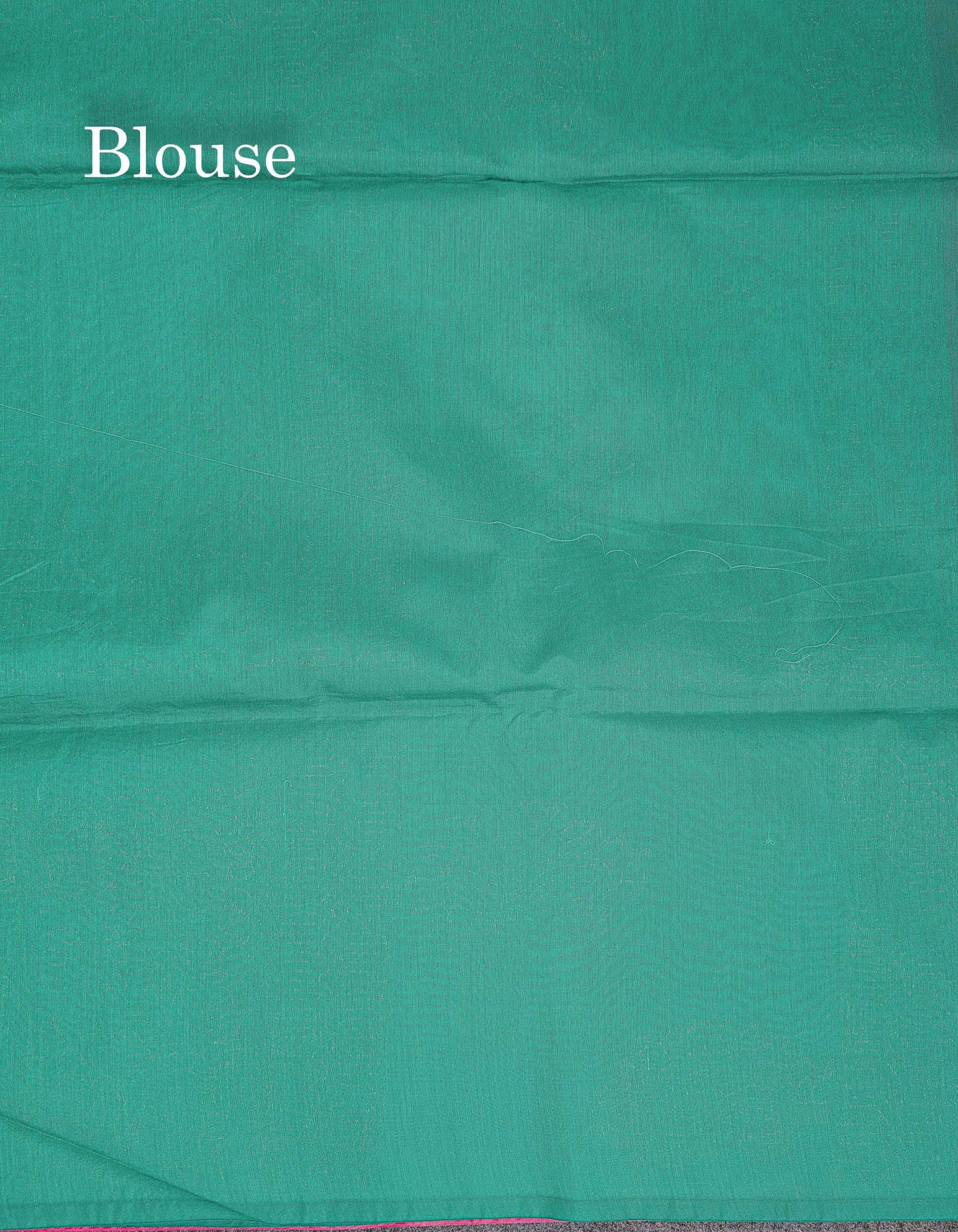 SICO Cotton Saree - Pink Colour Body Zari Butta With Contrast Sapphire Green Blouse