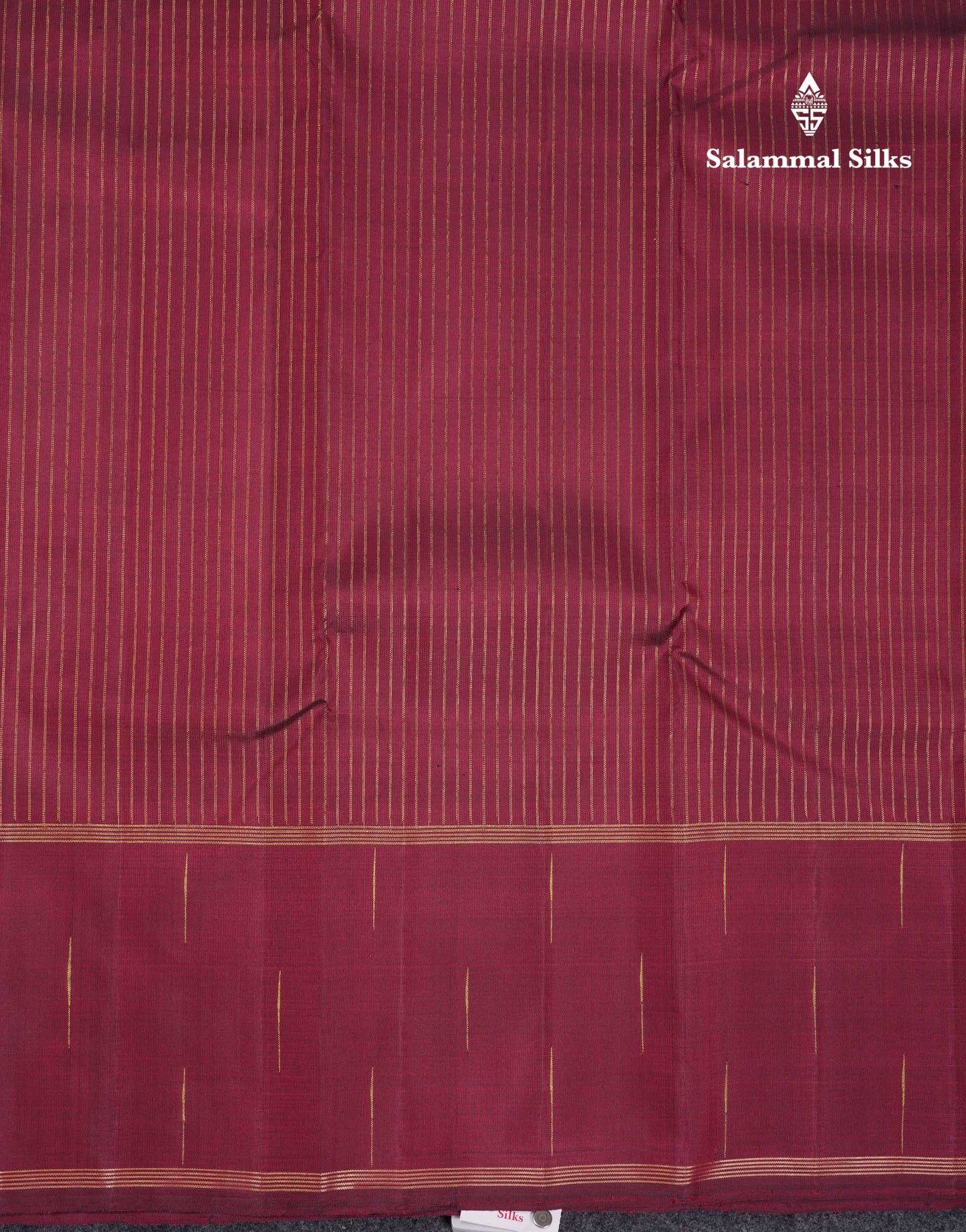 Beautiful Dark Maroon 2G Pure Kanjivaram Silk Saree With Malli Moggu Butta Traditional Border