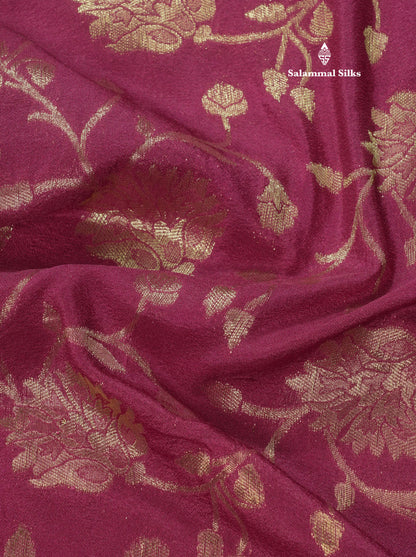 Bottle Green Semi Georgette Saree With Fancy Self Border